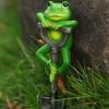 Kreativer Frosch Hase Schildkröte Schaufel Outdoor Garten Bonsai Handwerk Dekorationen Harz Terrasse Rasendekoration Balkon Heimdeko