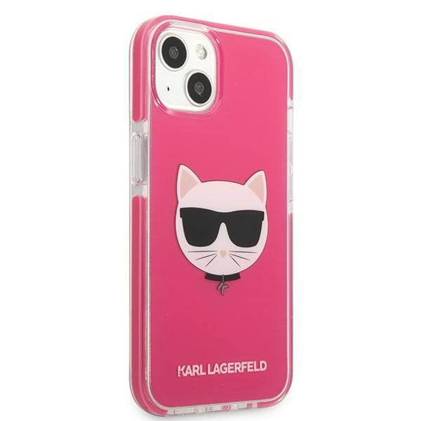 Karl Lagerfeld KLHCP13MTPECPI iPhone 13 / 14 / 15 6.1" Hardcase Fuchsia/fuschia Choupette Head