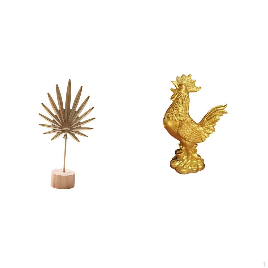 Sculpture Metal Chicken Figurine Nordic Creative Ornament Abstract Statue Home Decorations Feng Shui
