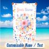 Butterfly Theme Beach Towel Personalized Custom Name & Text Soft Quick Dry Beach Towel for Swimming Travel