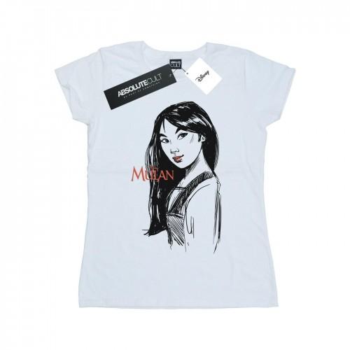 Disney Womens/Ladies Mulan Sketch Cotton T-Shirt