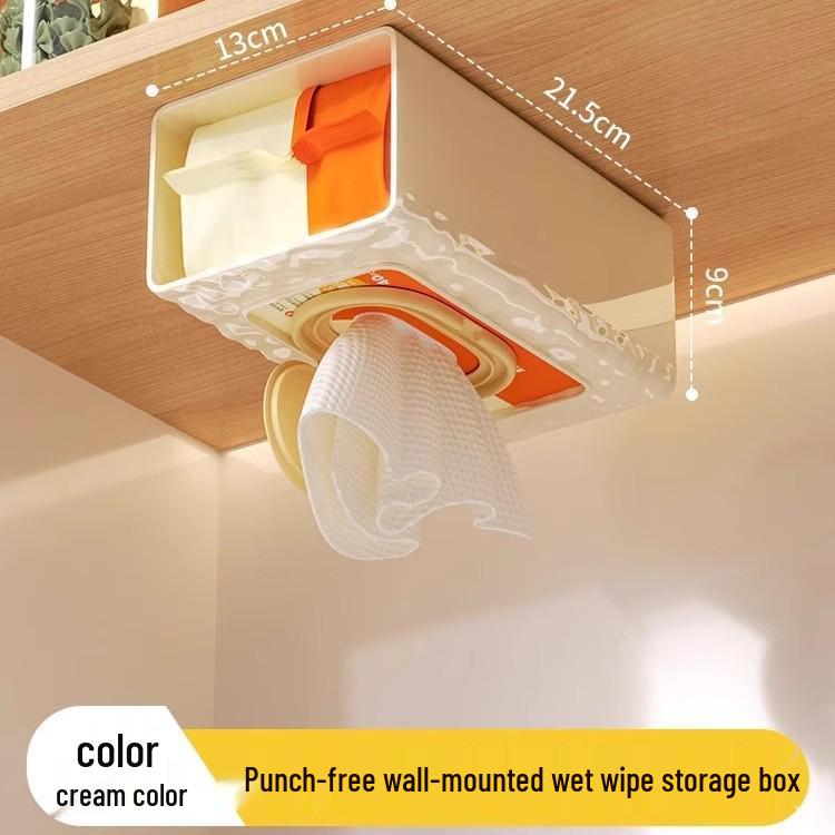 

Настенная прозрачная коробка для салфеток - Экономия места, Безударное хранение кухонных полотенец для лица и влажных салфеток.