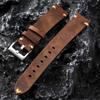 For Handmade Genuine Leather Watchband Old Brown Black 18 20 22MM Soft Men's Vintage Bracelet, First Layer Cowhide Leather Bracele