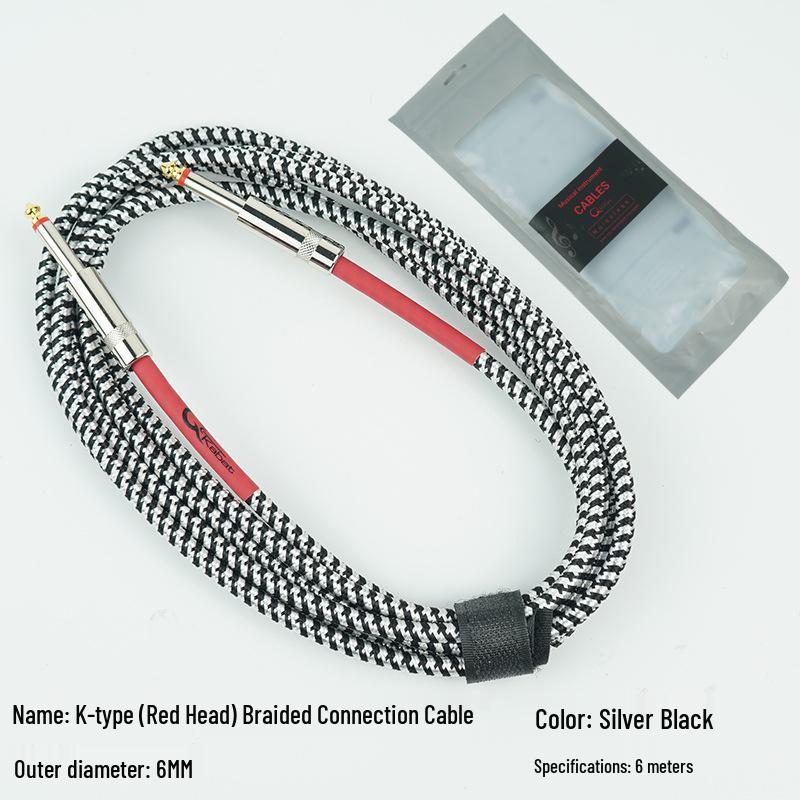 Noise Reduction Electric Guitar Cable - 3m, 6m, 10m Options: Bass Series & Effect Pedal Connection