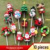 Christmas Cake Decorations: Soft Santa Claus Crystal Ball Cupcake Toppers