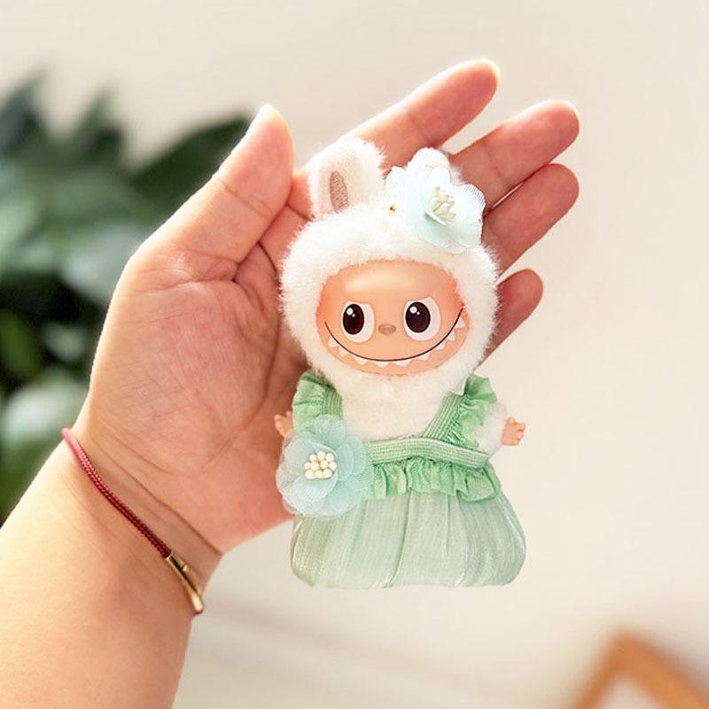 Mini Version 4.0 Vinyl Face Plush Blind Box Doll Clothes Christmas Set Small Nose Gaga Heart Bottom Password