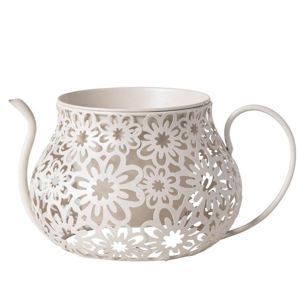 Floral Cutout Flower Pot Retro Decorative Flowerpot Ornaments Vintage Flowerpot Garden