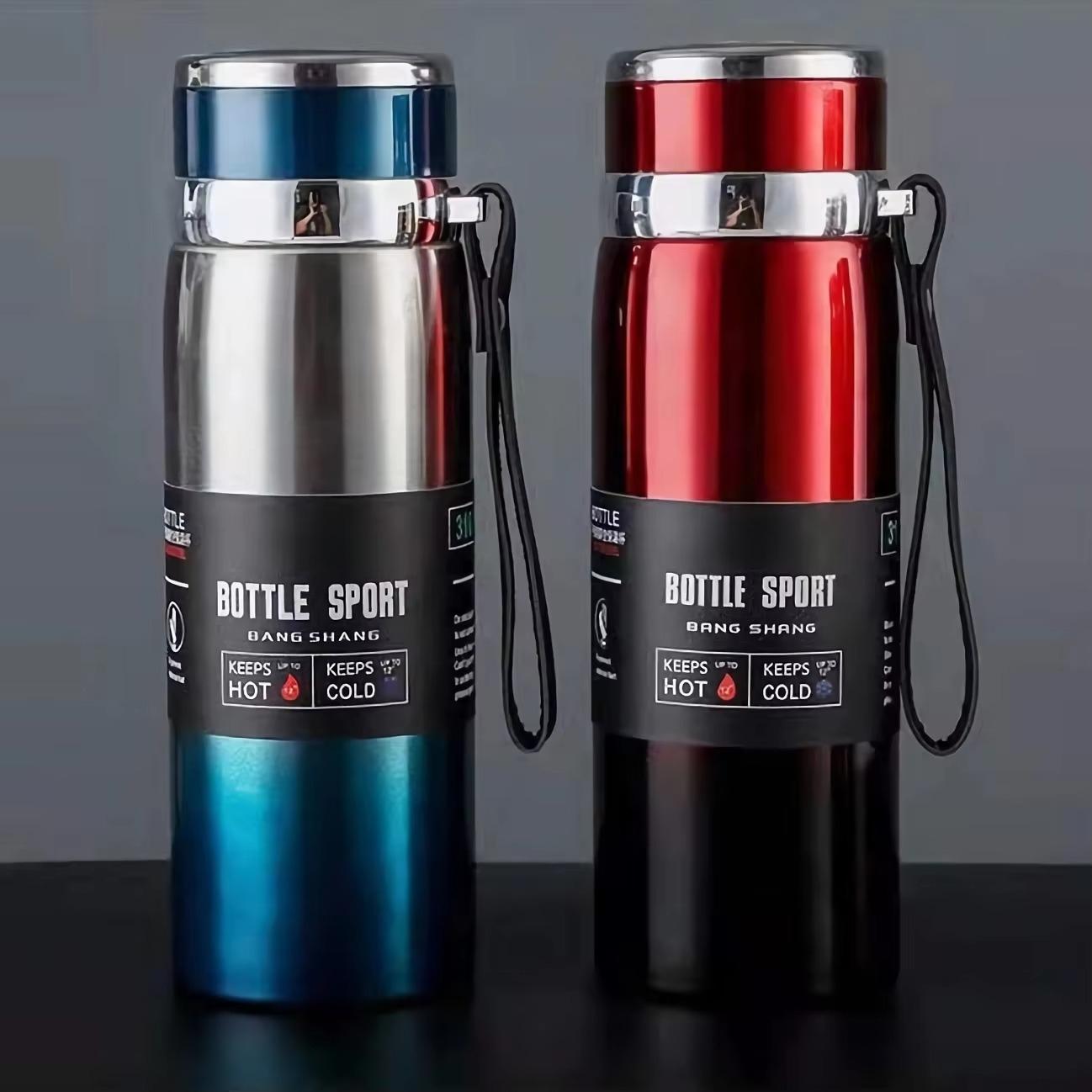 1L Thermal Water Bottle Vacuum Flasks Stainless Steel Thermos Bottle Keep Cold and Hot Insulated Tumbler Cup for Water Tea Coffe blu