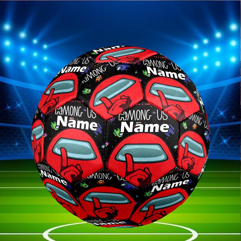 Custom Name Personalized Among Us Print Size 5 Soccer Ball Training & Match Football, for Team, Kicking, Gift for Football