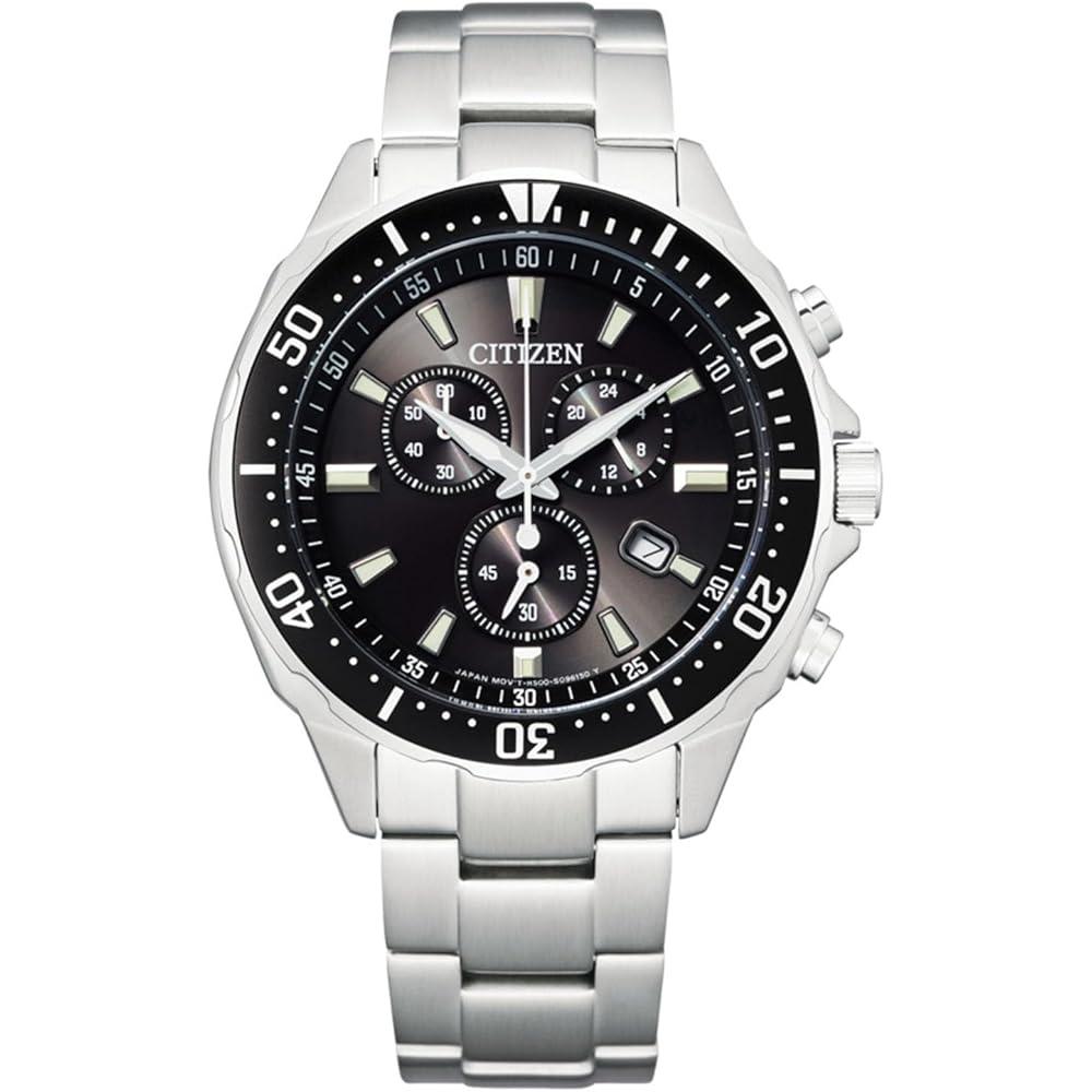 Citizen Eco-Drive Chronograph Watch Waterproof Analog Men s Business Silver Black 10-6771F