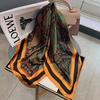 1pc Luxury Brand Hijab Design Shawl Wrap Print Square Scarf Women Female Hair Hand Wrist Foulard Headband New Bandana