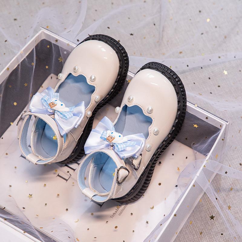 Girls' Leather Shoes 2025 Spring and Autumn New Girls' Sweet Bow Princess Shoes Children's Fashion Lolita Single Shoes Trend