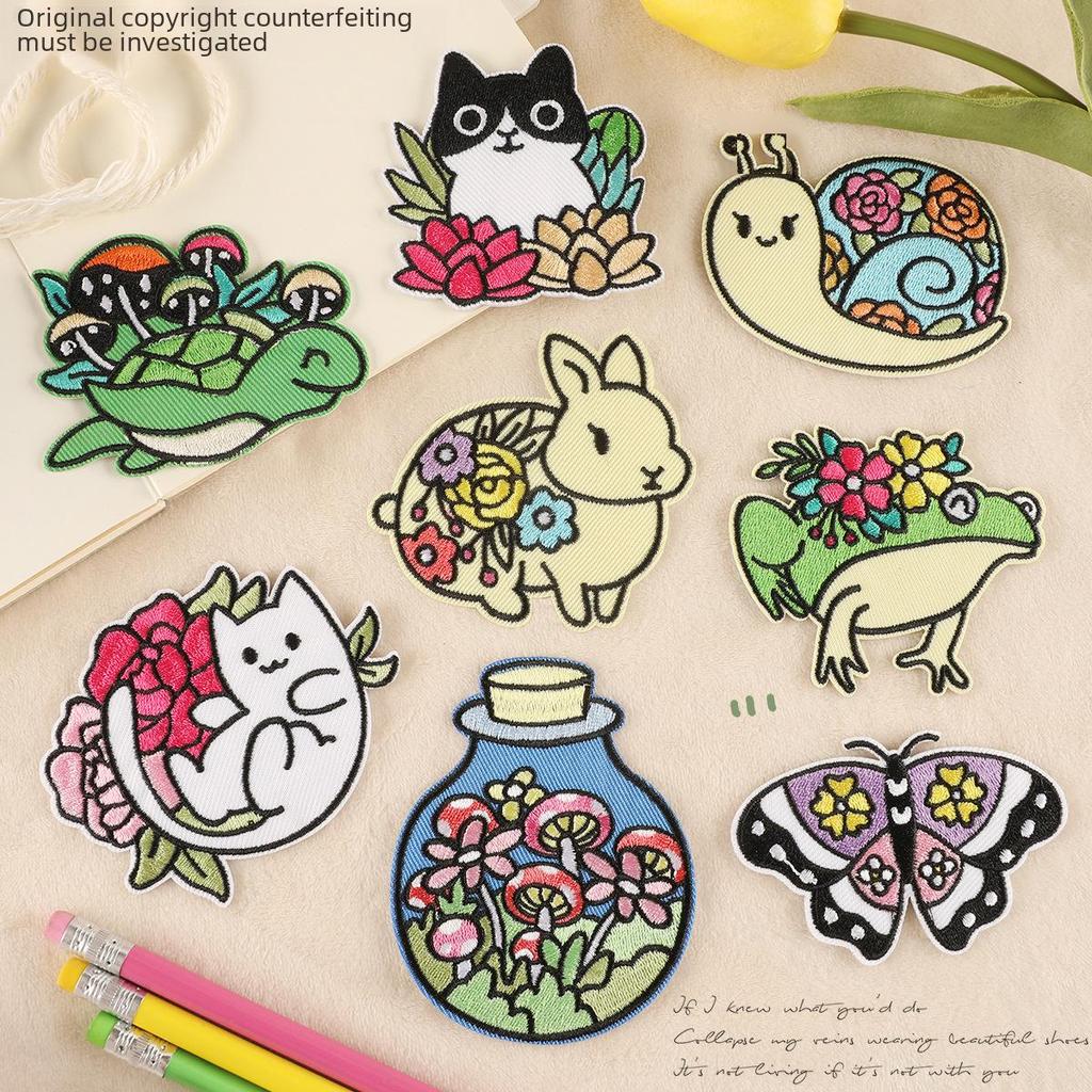 Embroidered Animal & Flower Patches: Turtle, Butterfly & More for Clothes & Accessories