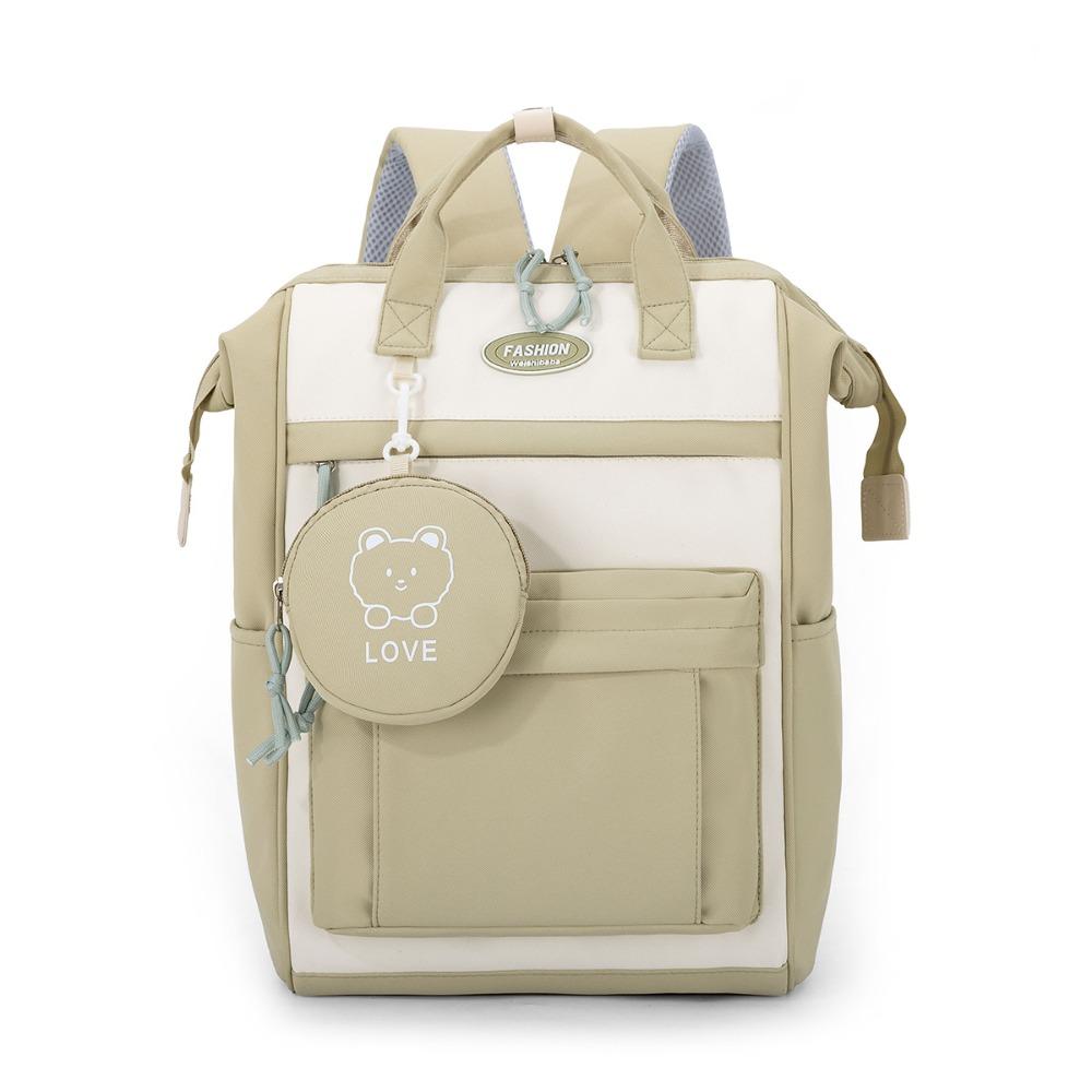 

Large Capacity Travel Backpack Casual Nylon Shoulder Bag Casual Korean Style School Bag Outdoor зелёный