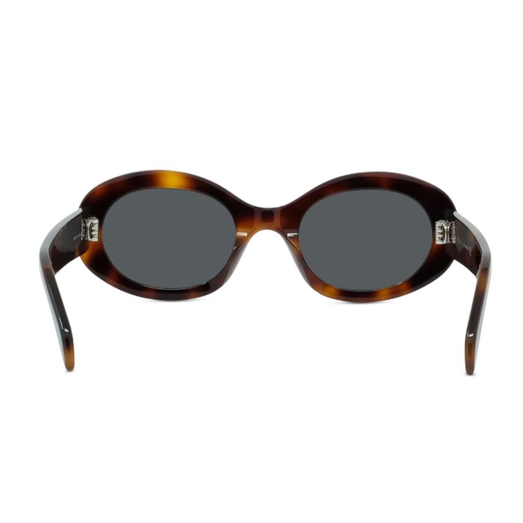 Celine Oval Sunglasses Blonde Havana/Smoke Women Eyewear Brown CL40194U-53A
