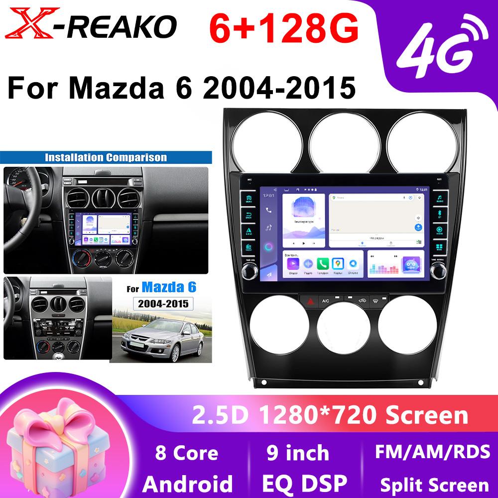 9”Inch Android 13 Car Radio for Mazda 6 2004-2015 Multimedia Video Player Navigation Stereo Head Unit GPS 4G 8Core No 2din Dvd Wifi