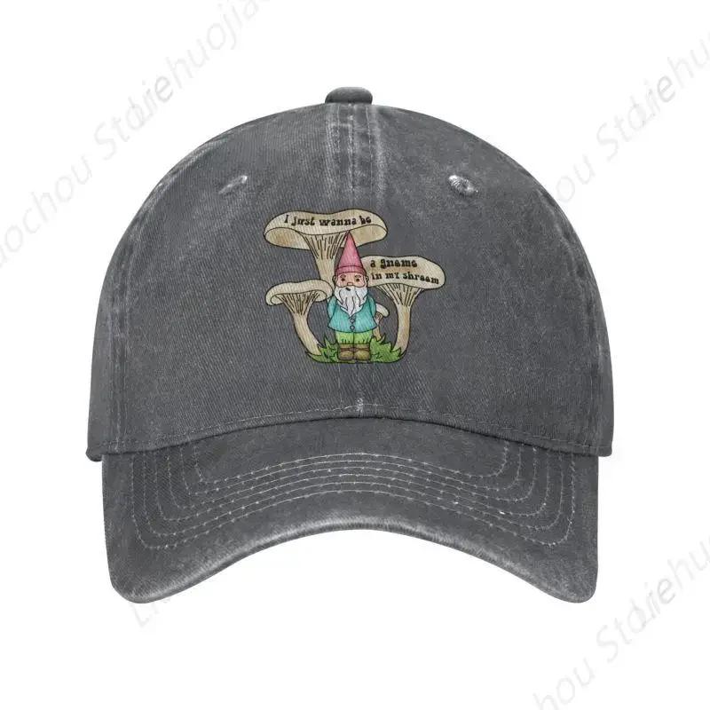 Fashion Cotton A Gnome In My Shroom Baseball Cap for Women Unisex Breathable Dad Hat Sports