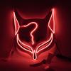 Festivalová maska LED Svítící Kitsune Liščí Maska Cosplay Halloween Maškarní Maska Zvíře DJ Tanec Světelná Párty Rekvizity KTY
