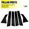6X Posts Pillar Window Door Trim Glossy Black Fit Honda FE/FL -2025 Civic US