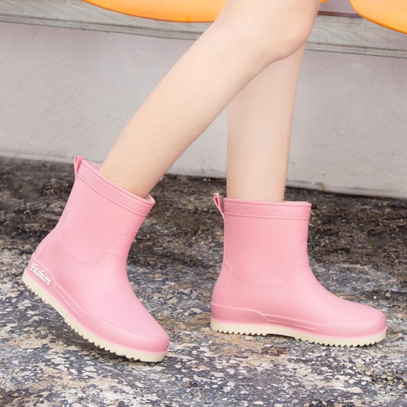 

Water shoes Japanese rain shoes women s short tube beautiful medium and low tube rain boots fashionable half tube rubber shoes 36