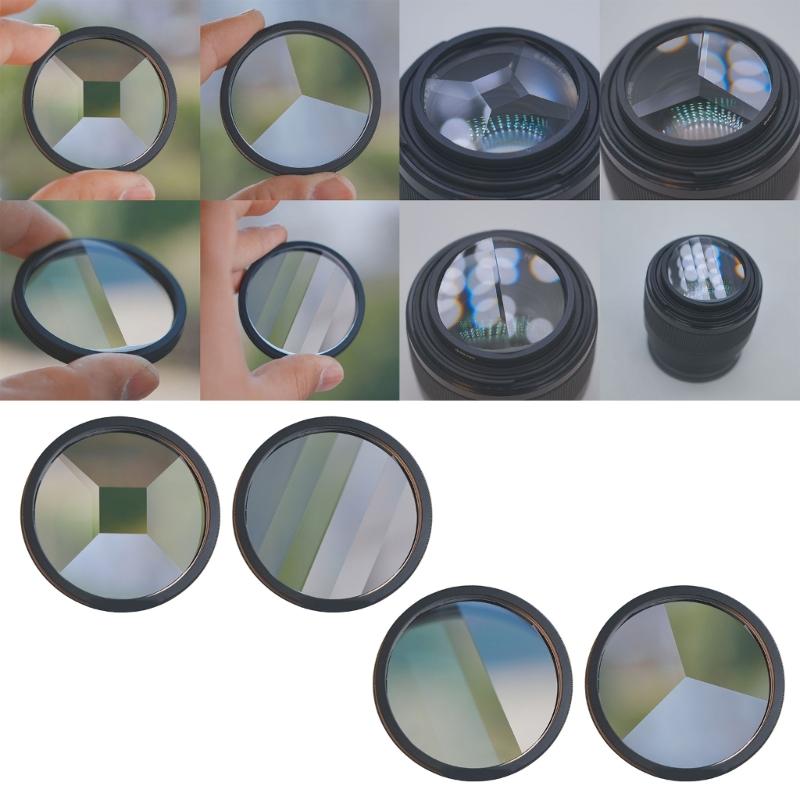 49mm Kaleidoskop Glasprisma Kameraobjektivfilter Prismafilter Fotografie Spezialeffekt Kaleidoskop Split Dioptrien SLR