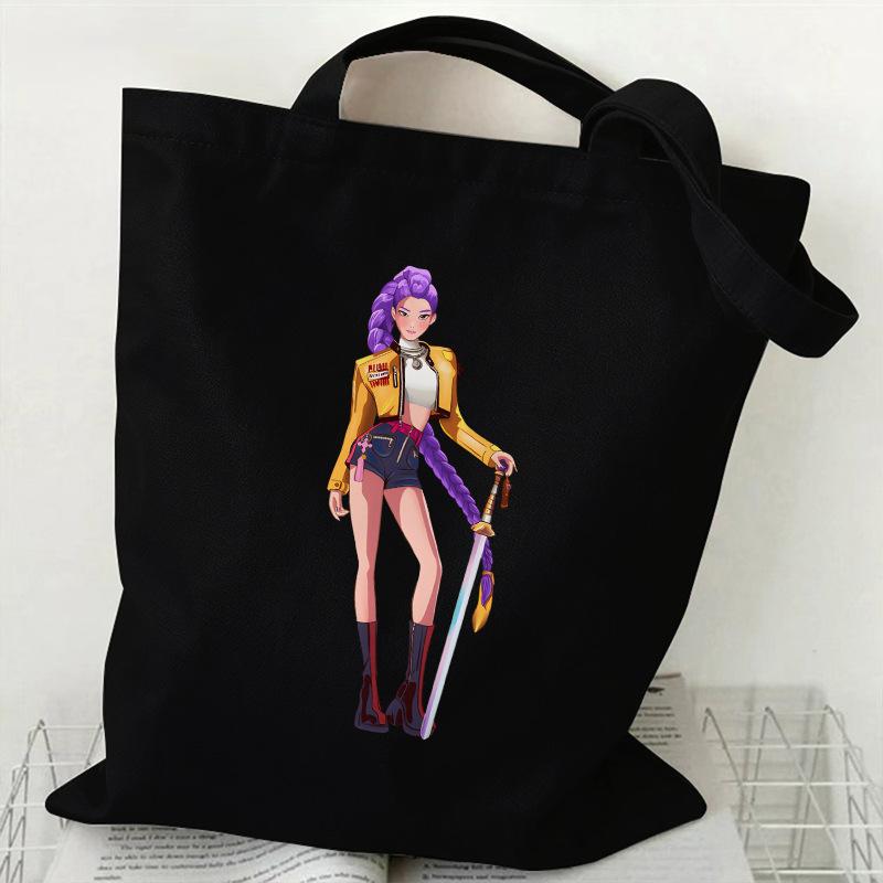 Hot sale Kpop Korean Witch Hunter Girls Group printed canvas bag for women's daily shopping bag