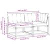 Modular Outdoor Sofa Units with Cushions White 162.5 x 83 x 73 cm