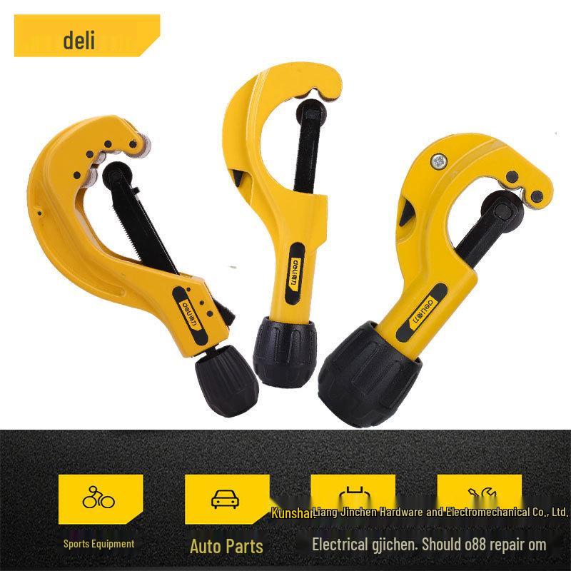 Deli Tools DL25002 Metal Rotary Pipe Cutter for Copper and Aluminum Professional Metal Pipe Cutter 3-32mm
