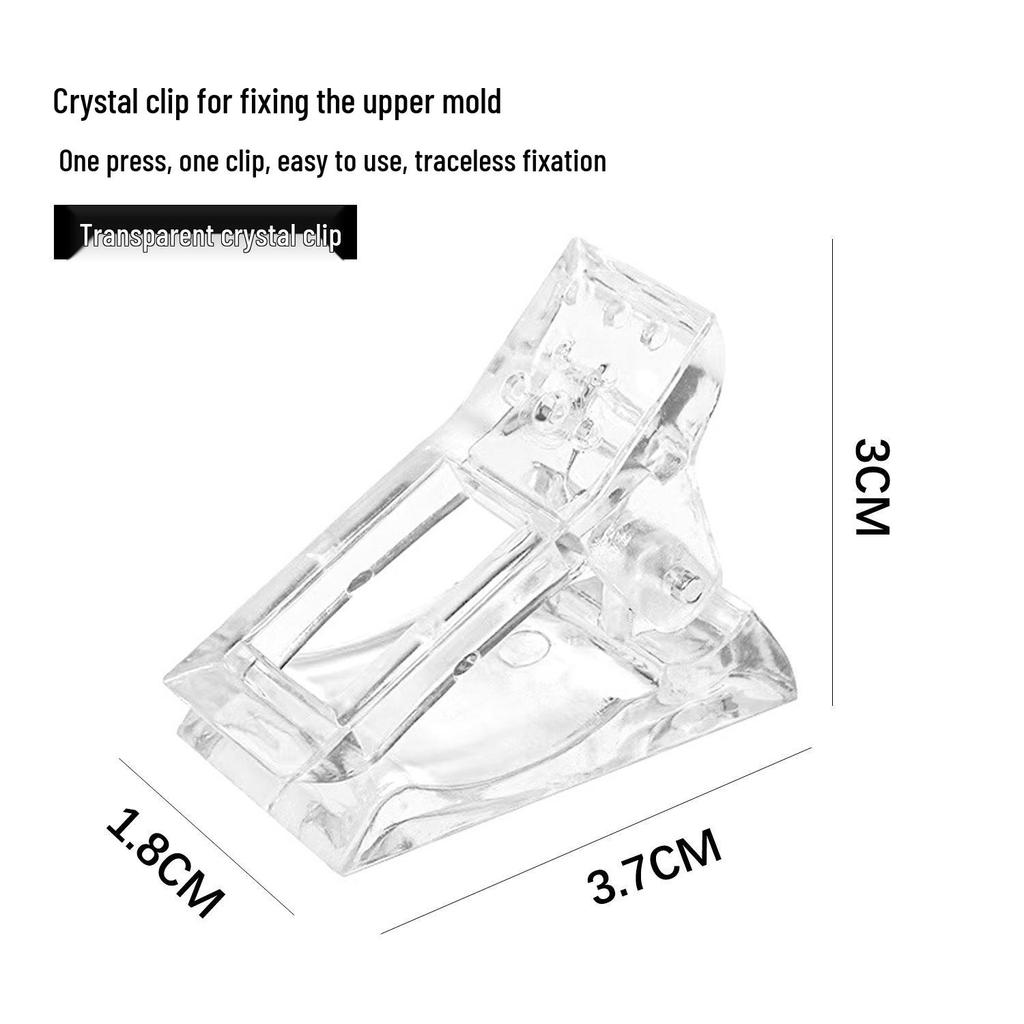 Nail Crystal Extension & Shaping Clip - Stabilizes Nail Plate, No Lifting