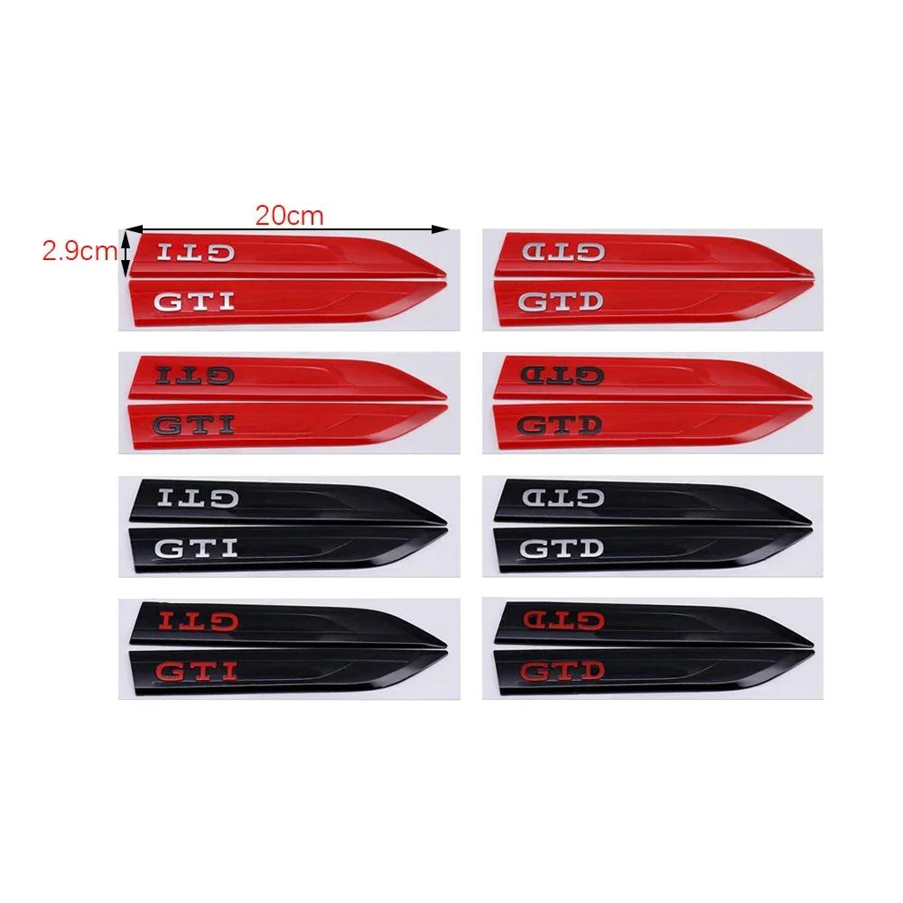 2026 Hot For VW VOLKSWAGEN 20x2.9cm Car Side Fender Emblem Sticker for Volkswagen GTI GTD Logo Golf Passat Touareg Lavida Santan