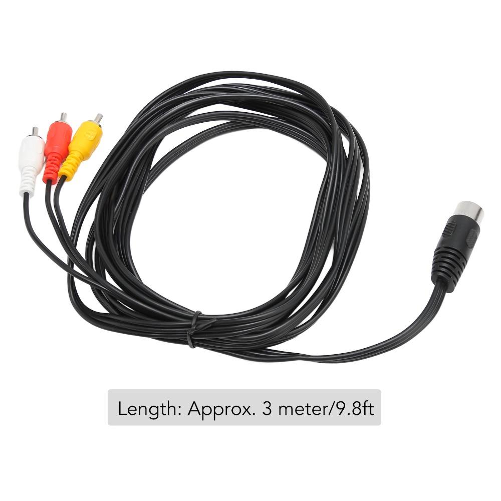 Flexible DIN 8 Pin Male To 3RCA Male Cable 9.8ft DIN 8 Pin To 3RCA  Musical Instrument