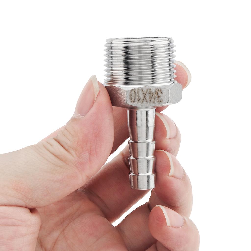 3/4 tums rostfritt stål taggade slangkopplingar taggkoppling för luft vatten bränsleledning reparation industriell