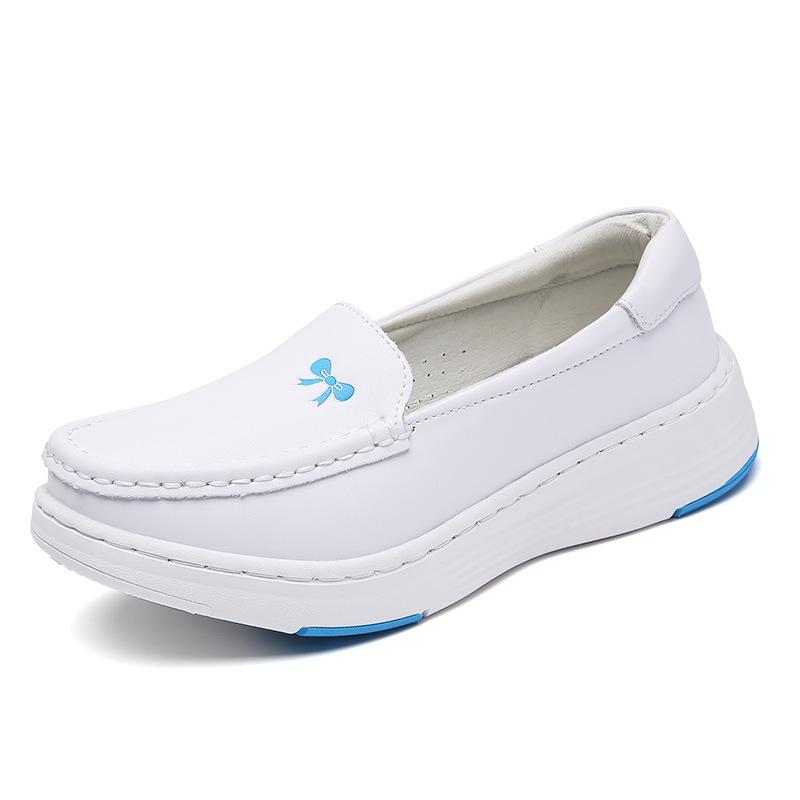

Nurse shoes women s soft soles are breathable and not tired, thick soles, non-slip flat soles, white comfortable medical shoes, small white shoes. 42