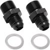 Flare To 5/8-20 Male Carburetor Fuel Inlet Fitting  8AN To 5/8-20 Black - 2PCS
