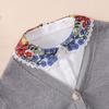 Perfect Match Vintage White False Collar With Embroidery Fake Collar Women Chiffon Detachable Collars Nep Kraagie Clothing Accessories