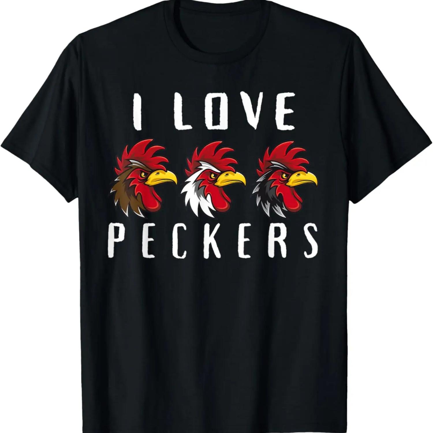 

I Love Peckers - Funny LGBTQ Novelty Gay Pride T-Shirt XXXXXL чорний