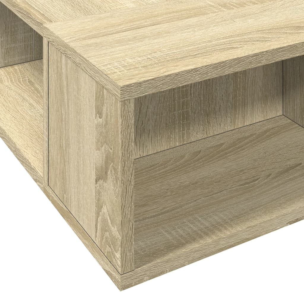 Bed Frame In Sonoma Oak Finish 100 X 200 Cm Engineered Wood