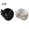 Soft Furnishing Desk Accessory Flowerpot Ornament, 3D Printed Sleeping Dragon Shape, Matte Large Black And White Plant Pot Decor Curved Planter,