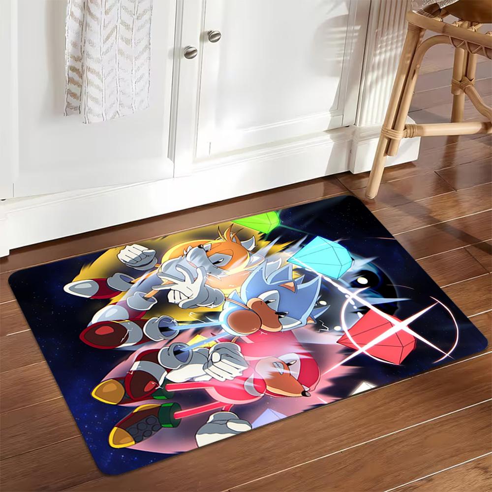 Sonic The Hedgehog Tails Art Print Decoration,Carpet,Living Room,Bedroom, Non-slip,Square rug