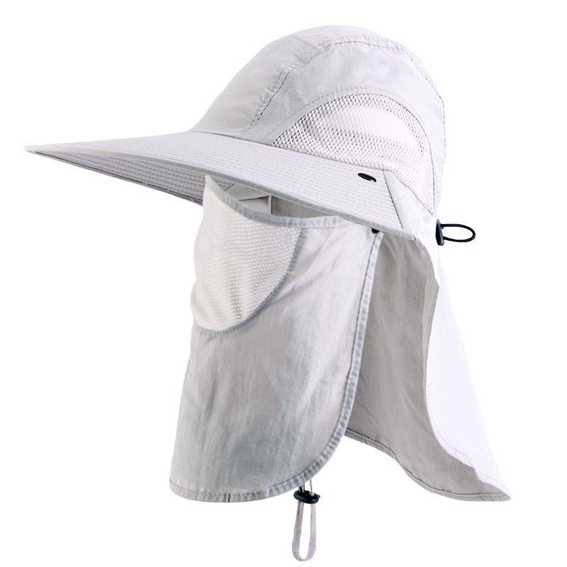 European and American popular face masks, wide-brimmed sun hats, fishing hats, mountaineering jungle men's outdoor sun protection sunshade basin hats