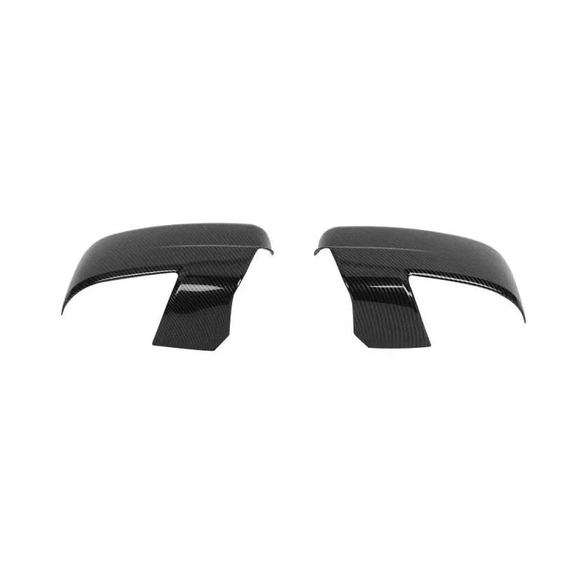 For Dodge Ram 1500 2009-2012 Car Sticker Rearview Side Mirror Cover Wing Cap Exterior Door Rear View Case Trim Carbon Fiber Look