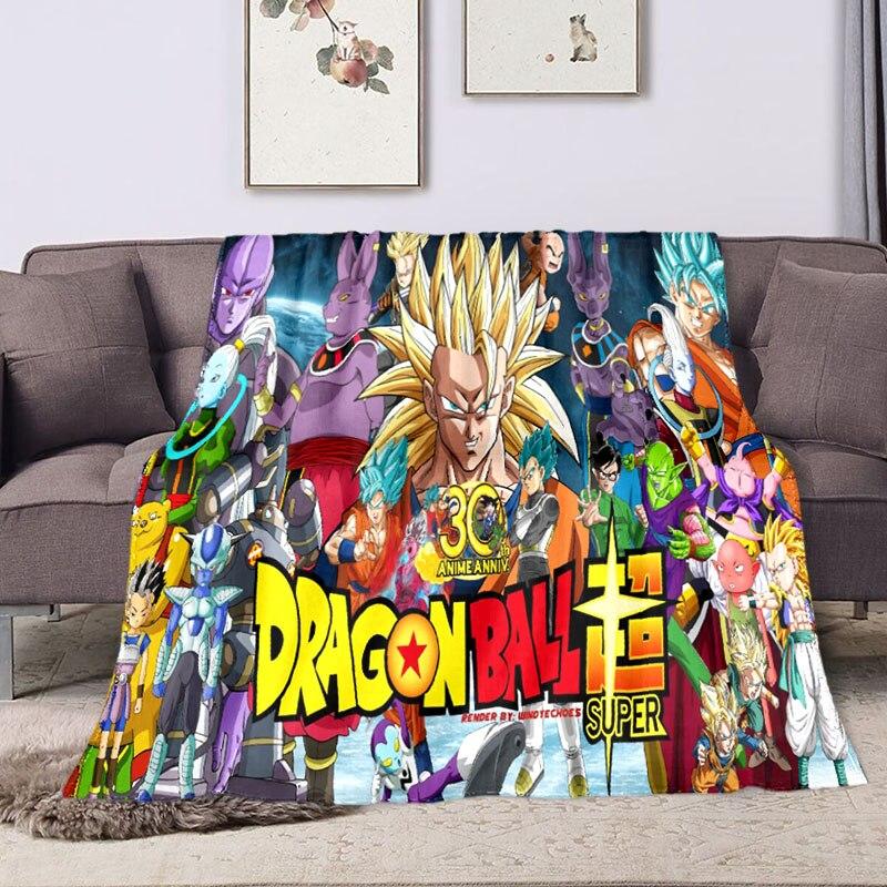 Cartoon Children's Gift Soft Four Seasons Dragon-Ball Portable Blanket Sofa Blanket Thin Sheet Office Tour Sherpa Warm Blanket.