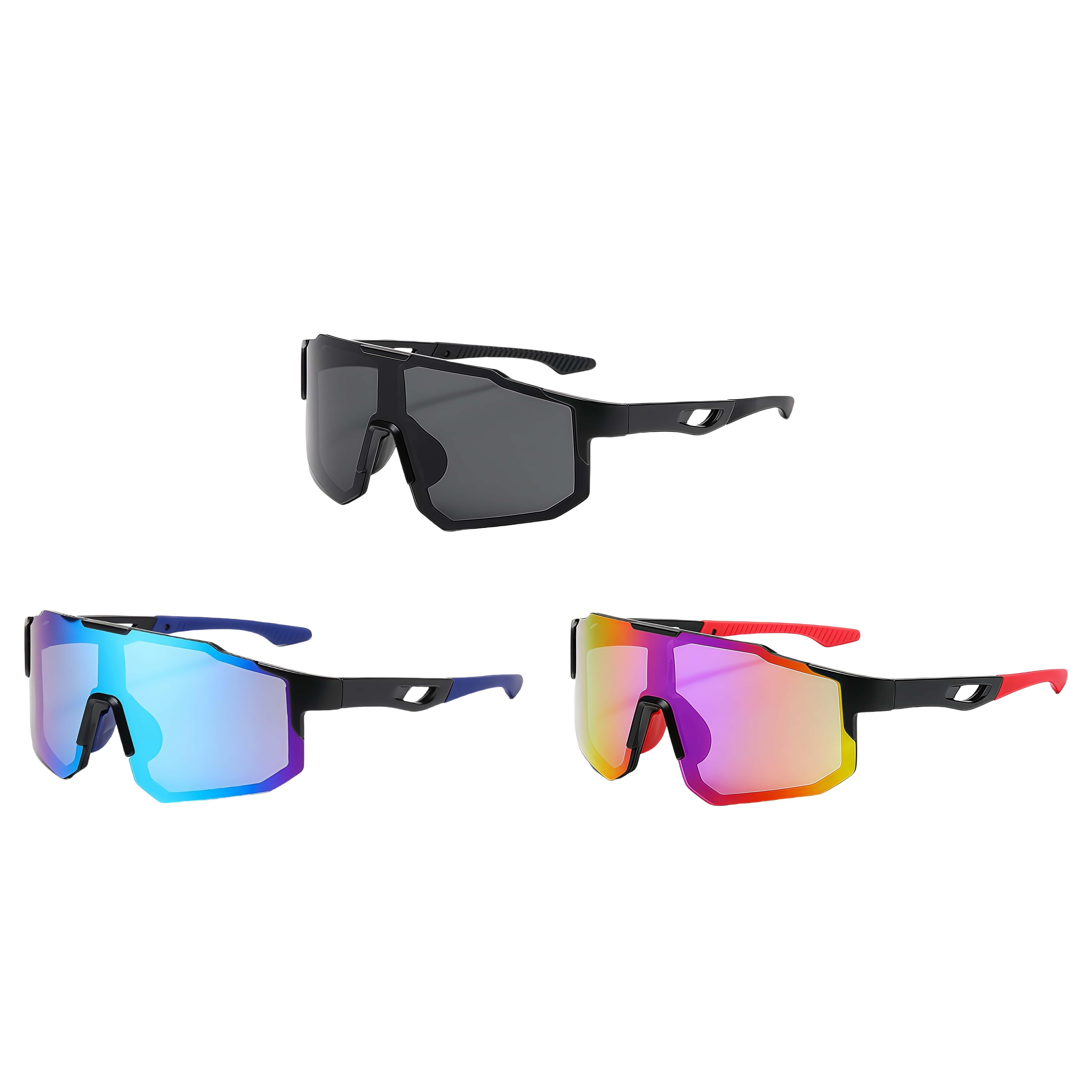 1/3-piece set of stylish unisex cycling glasses for outdoor sports windproof mountain bike goggles