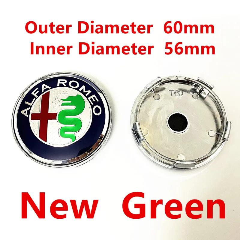 For Alfa Romeo 2026 Hot Sticker 4 Pcs 50mm 56mm 60mm Alfa Romeo Car Rim Hubcap Cover Wheel Center Hub Caps Logo Badge Emblem Acc
