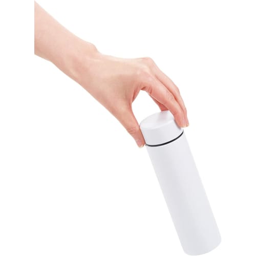 Marutatsu Mini Becher Wasserflasche, Doppelwandige Vakuumisolierung für heiße und kalte Getränke, Klein, schlank und stilvoll, Edelstahlflasche, Schwarz, 220m