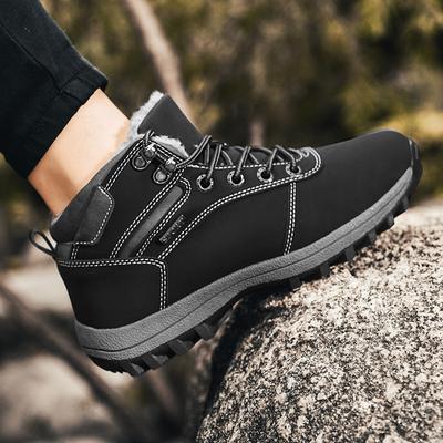 Winter Übergroße Baumwollschuhe Herren Wildleder Herrenschuhe Schneestiefel Herren Outdoor-Sport Wandern Wandern Wanderschuhe