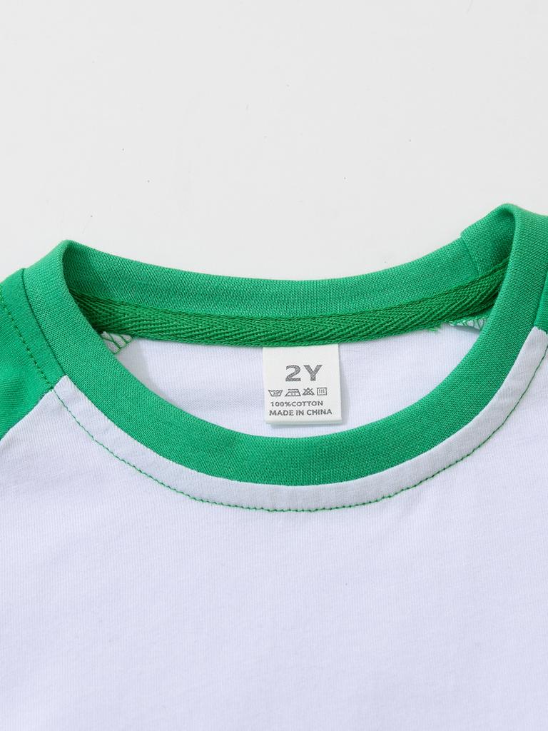 Kids Shoulder Short Sleeve T-Shirt, Pure Cotton Round Neck Summer New Children's Clothing Support Custom Print