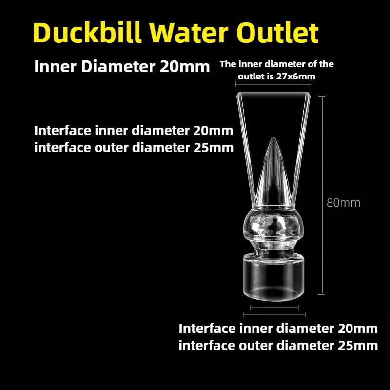 Universal Duckbill Nozzle Aquarium Filter Fish Tank Pump Rotating Water Outlet Pipe Connector Changed to Oxygen-Increasing Port