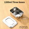 1PC Vintage Stainless Steel Lunch Box Break and Leak Proof Lunch Box Food Grade 304 Stainless Steel Steamed Lunch Box Work Student