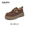 Augustine platform Birkenloafer shoes women's 2025 new autumn soft-soled single shoes retro small leather shoes